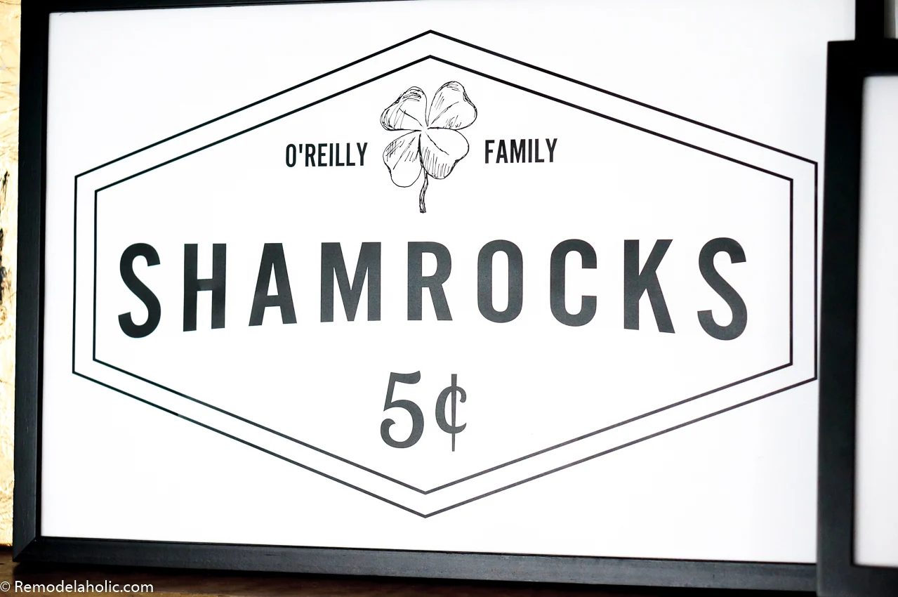 Custom Fillable Printable For St Patrick's Day Family Name Shamrocks For Sale Sign #Bekob #stpatricksdaydecorations