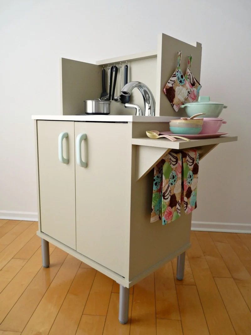 Play Kitchen From Microwave Stand (20)
