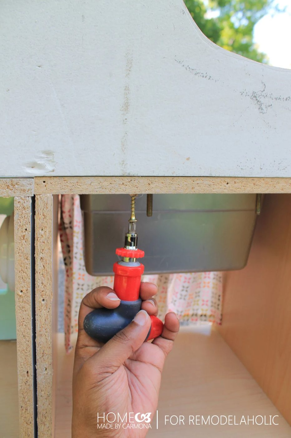how to put a backsplash on a kitchen playset
