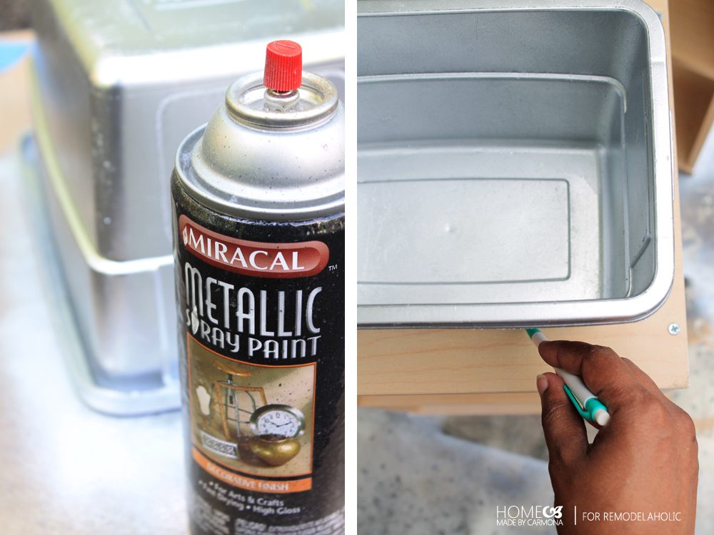 An straightforward way to make a sink for a play kitchen