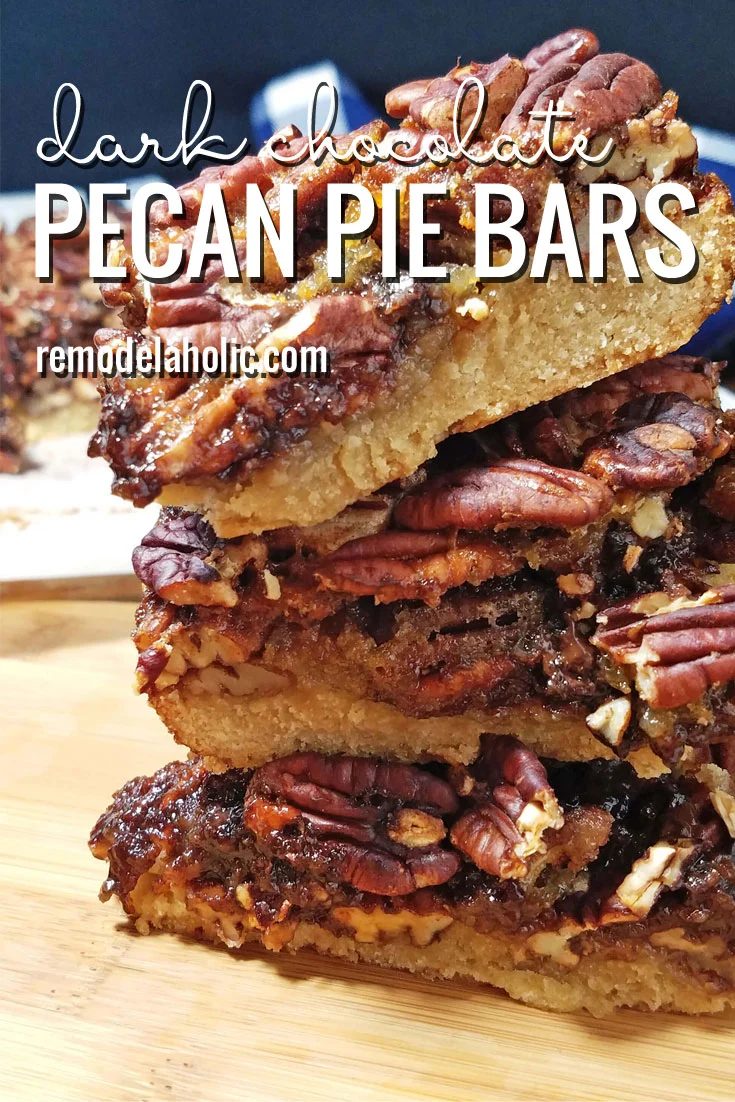straightforward and delicious Dark Chocolate Pecan Pie Bars Recipe via Bekob.com