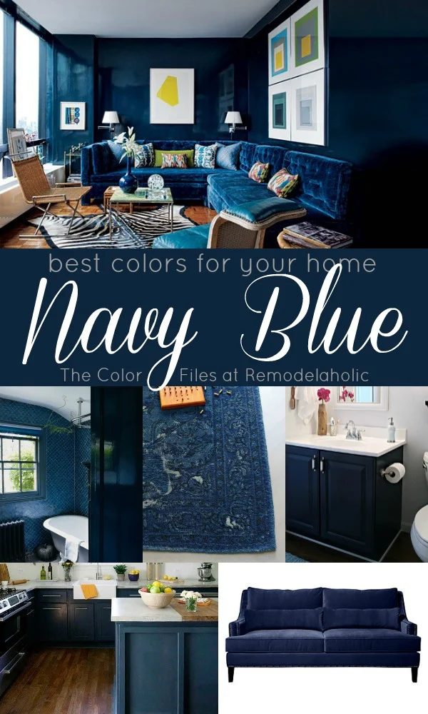 Best Colors For Your Home - Navy Blue via Bekob