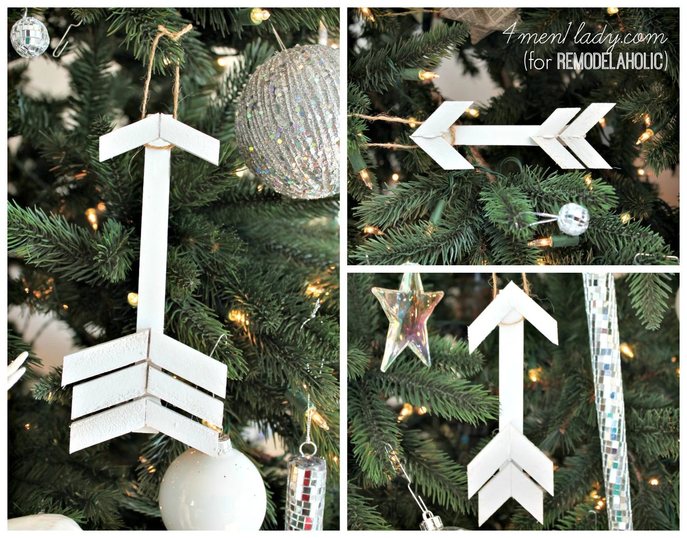 handmade wooden arrow tree ornaments | 4men1lady for Bekob.com