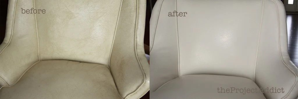 restoring a leather chair, The Project Addict featured on Bekob