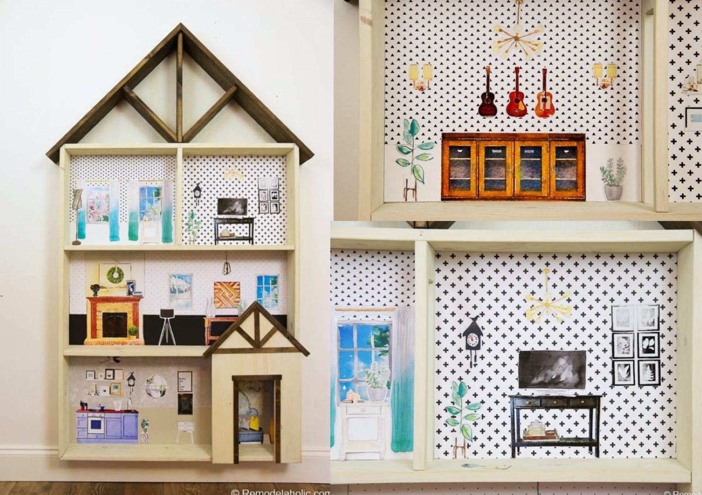 Dollhouse With Building Plan And Free Printables