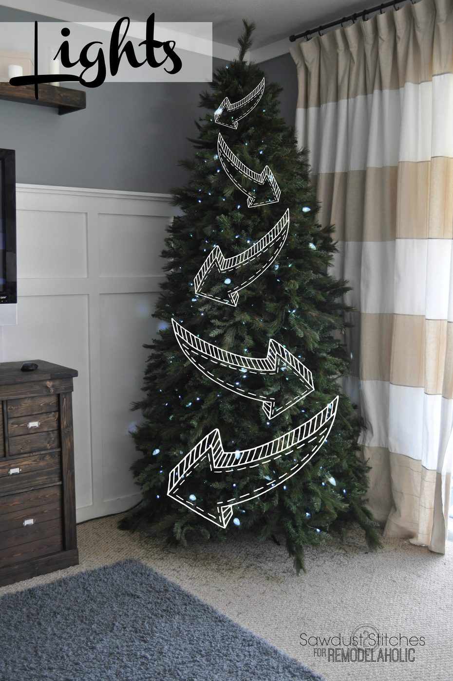 How to Decorate a Christmas Tree (like a professional) @Bekob #sawdust2stitches