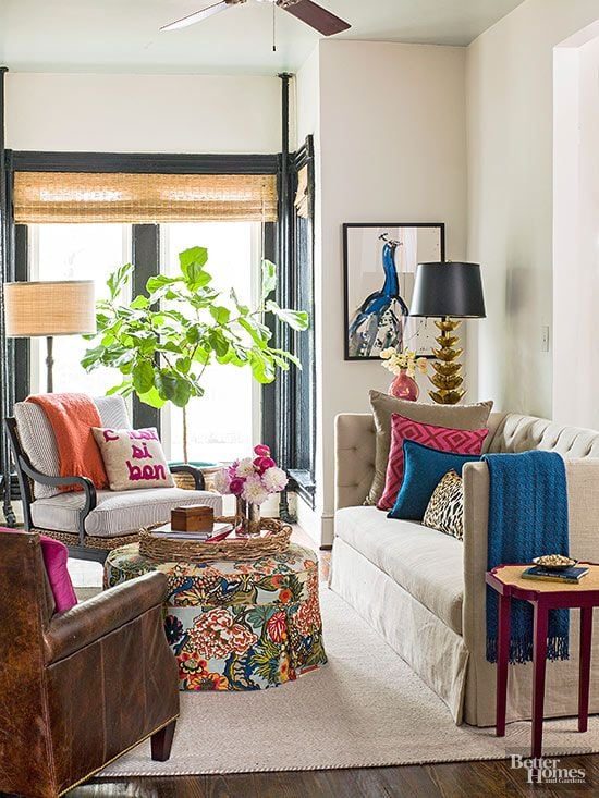 painted black windowsills and frames (BHG)