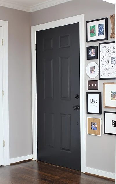 Behr Black Suede painted door (7th House on the Left)