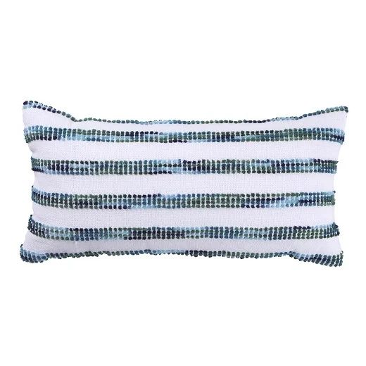 Coastal Dining Room Striped Pillow