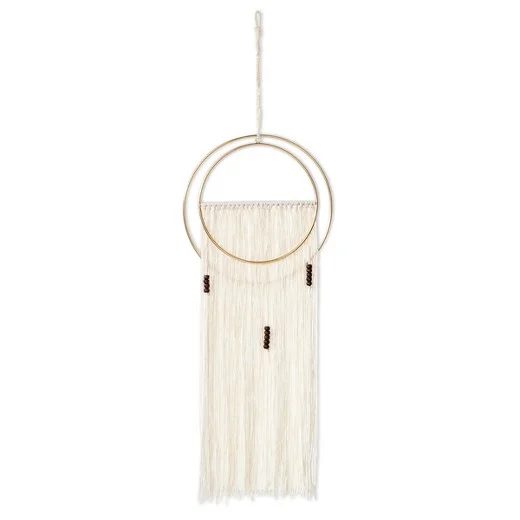 Coastal Dining Room Cotton Hoop Wall Hanging