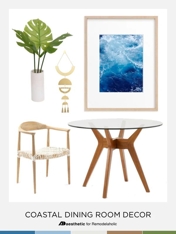 Inspiration and tips for decorating a casual coastal dining room | get the look | beach house