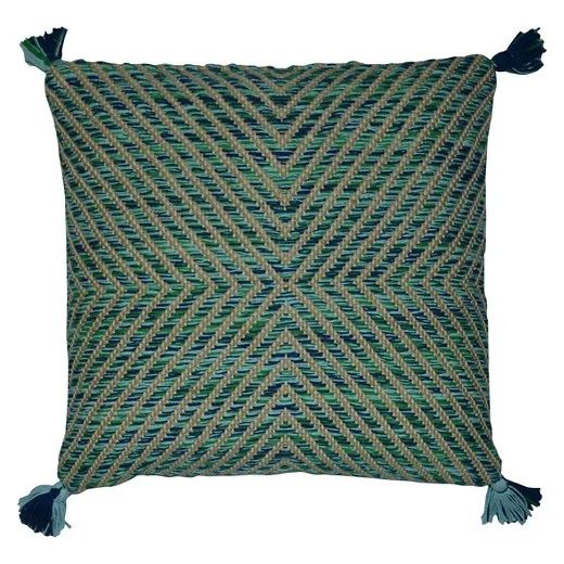 Coastal Dining Room Blue Pillow