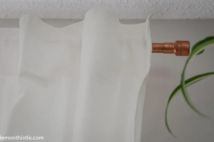 Upcycled Copper Pipe Curtain Rod