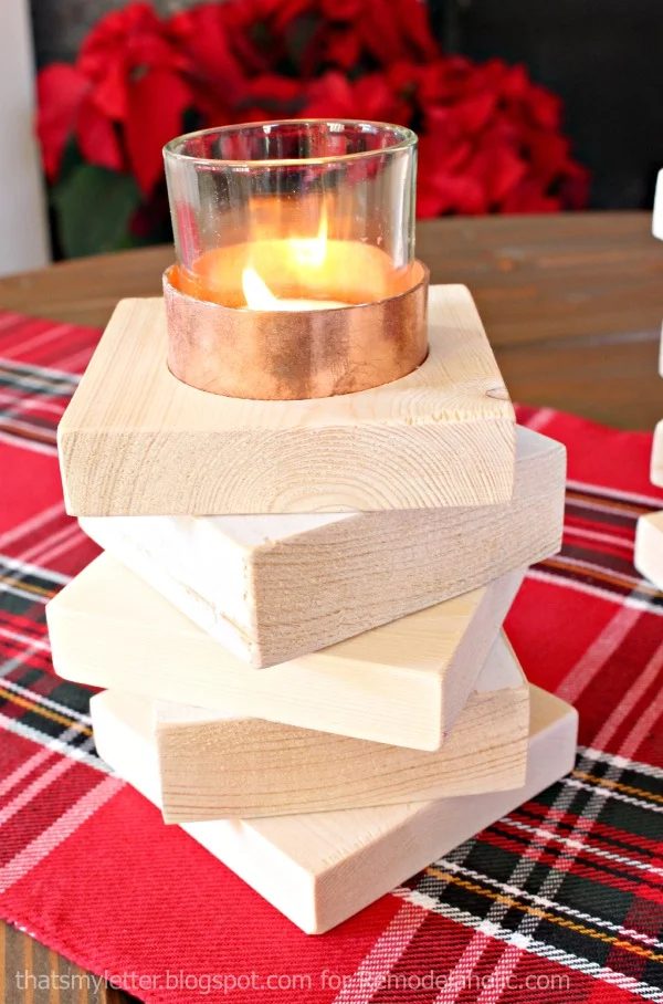 copper & wood candle holders 4