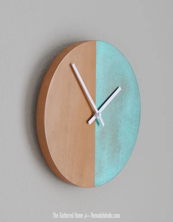 Handmade Two-Tone Copper Clock | Bekob.com #anthropologie #clock #knockoff