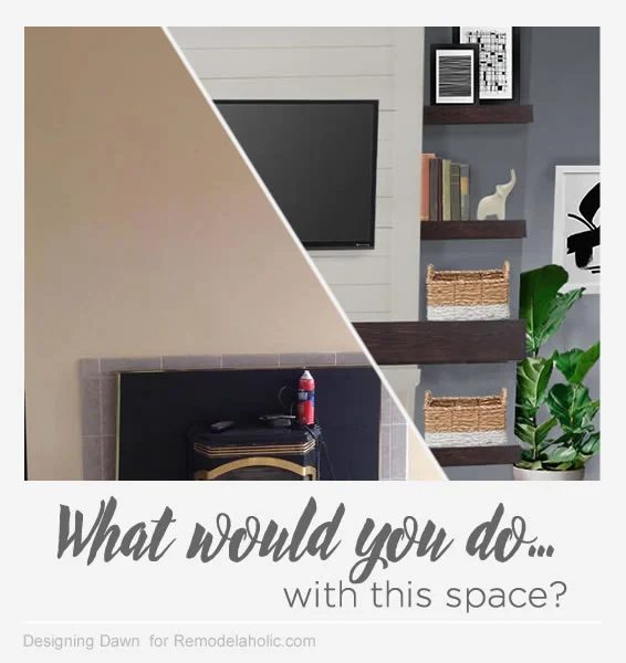 What would you do...? tips for decorating around a non-working off-center fireplace