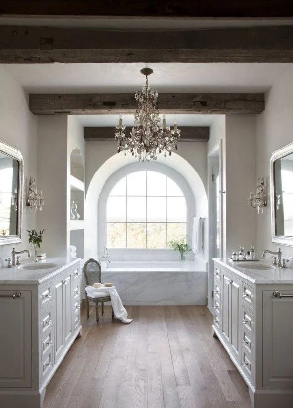 rustic glam bathroom