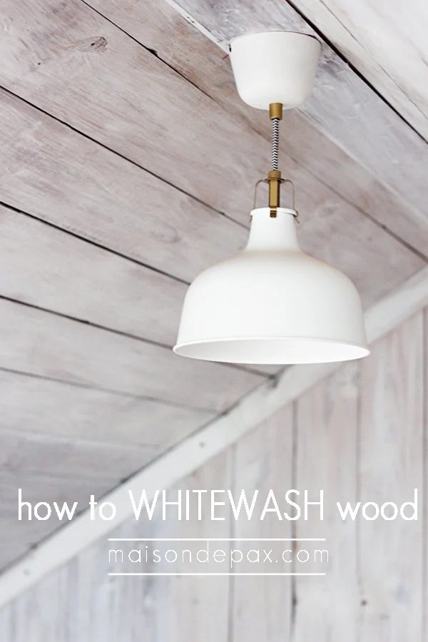 How to whitewash wood for a plank wall | Maison de Pax on Bekob.com