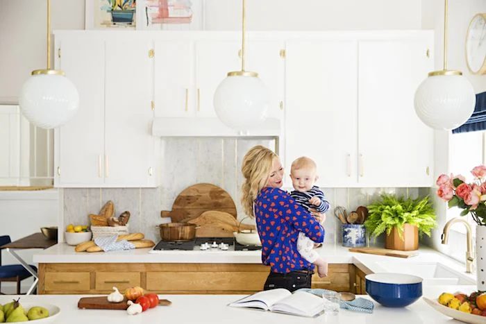 Decorating with White @Bekob - white kitchen Emily Henderson