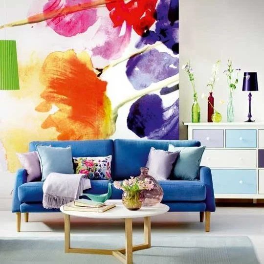 bold oversized floral art
