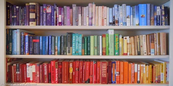Decorating With Colored Books: Guest Project