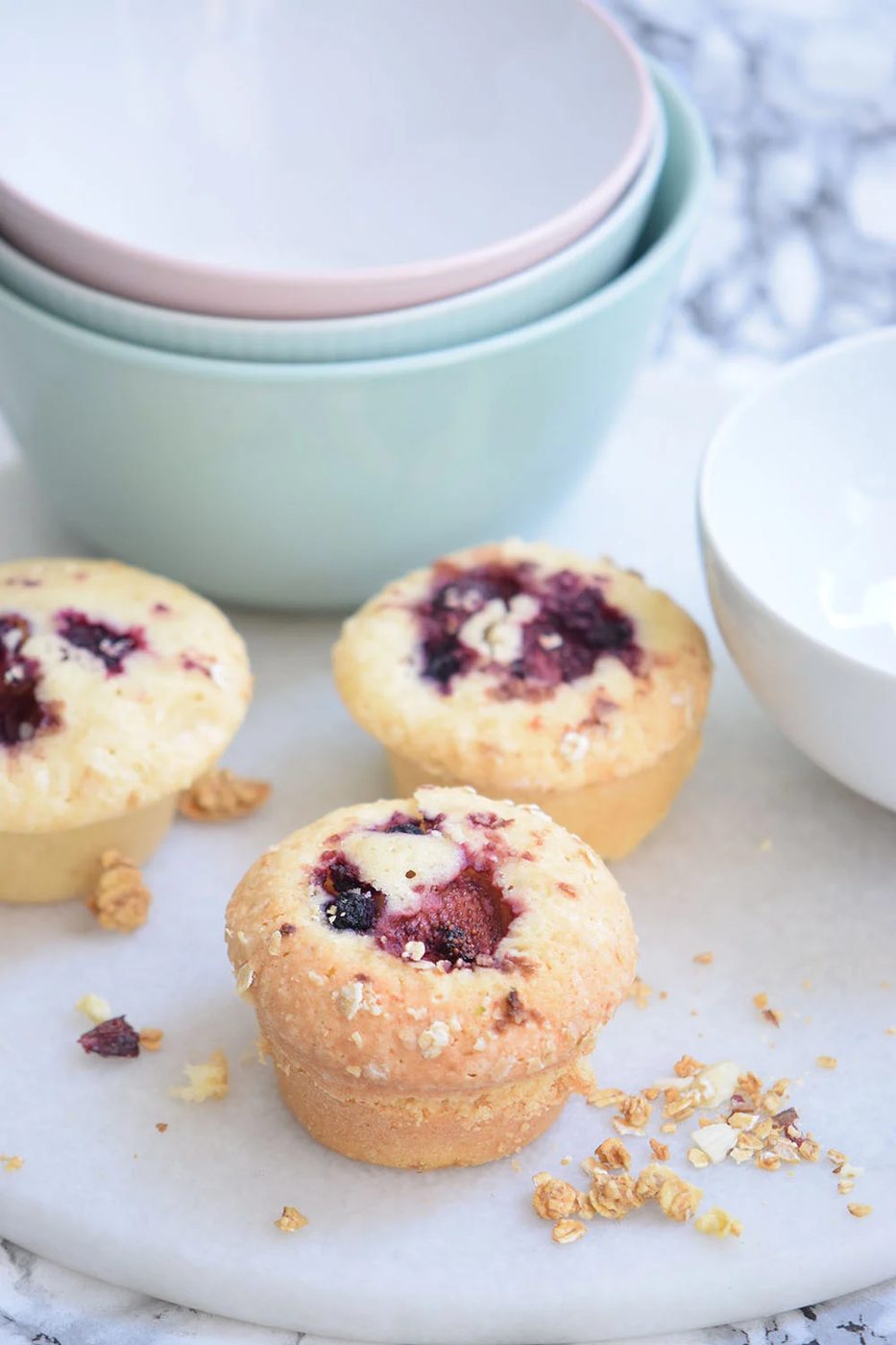 well fitted for breakfast, brunch, or a snack. Delicious Buttermilk Berry Muffins Recipe via Bekob.com