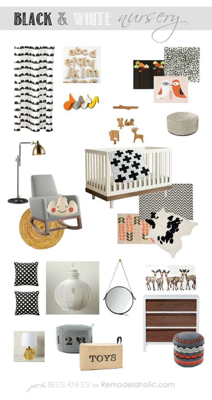 Designing a Black and White Nursery | Just The Bees Knees for #Bekob