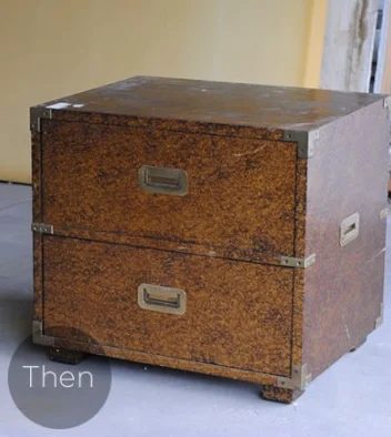 Campaign Nightstand Makeover - DesigningDawn.com