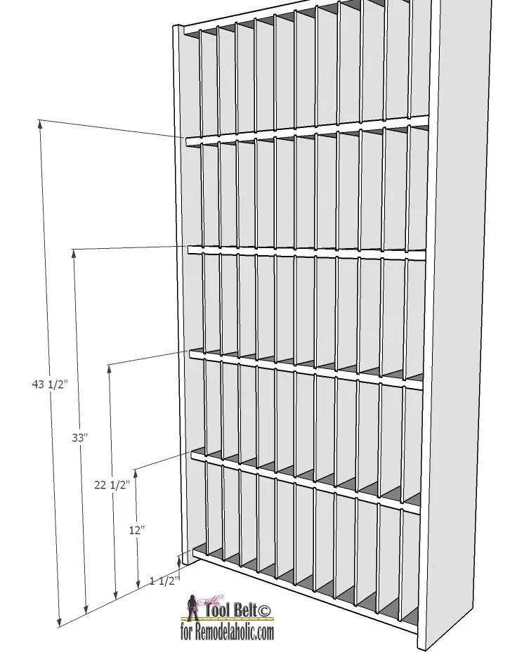 Free project plans to build a rustic divided bookcase on Bekob.com