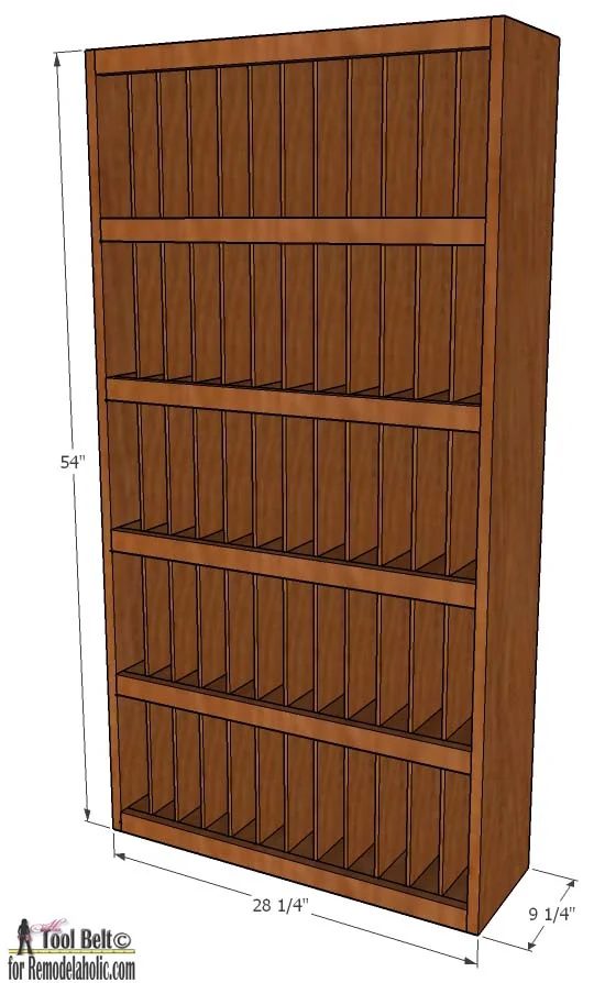 Free project plans to build a rustic divided bookcase on Bekob.com