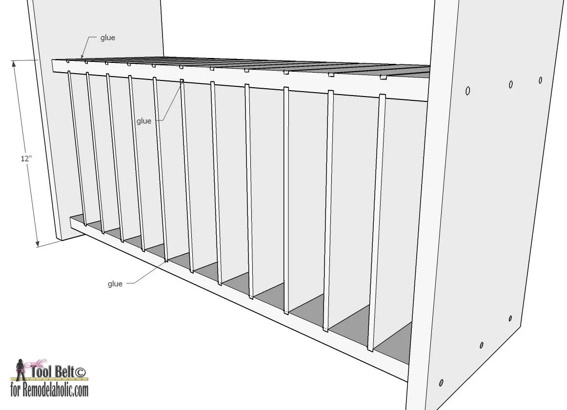 Free project plans to build a rustic divided bookcase on Bekob.com