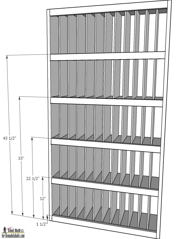 Free project plans to build a rustic divided bookcase on Bekob.com