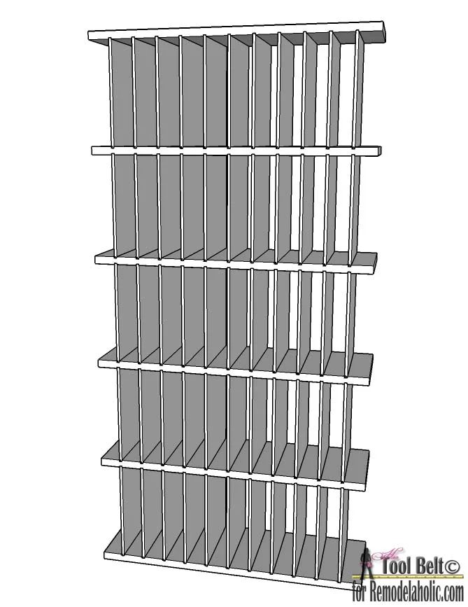 Free project plans to build a rustic divided bookcase on Bekob.com