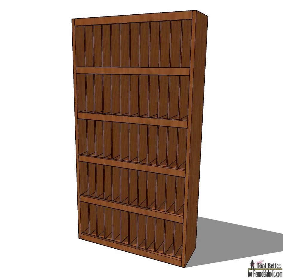 Free project plans to build a rustic divided bookcase on Bekob.com