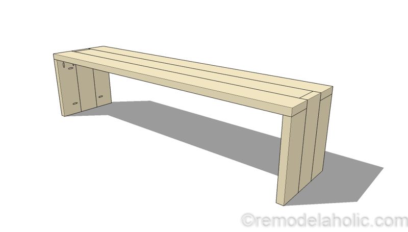 Handmade 2x6 Bench | Modern Waterfall Bench walkthrough | Entryway Bench | Bench Building Plans