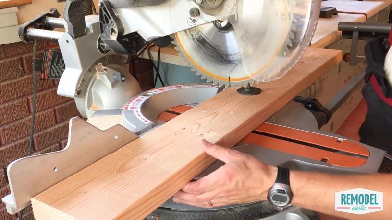Cut Bench Leg Pieces - Handmade 2x6 Bench | Modern Waterfall Bench walkthrough | Entryway Bench | Bench Building Plans