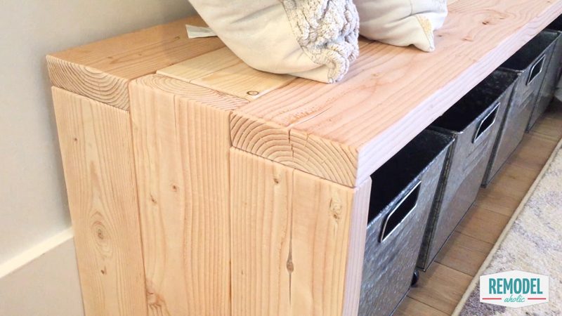 Modern Waterfall Bench Edge - Handmade 2x6 Bench | Modern Waterfall Bench walkthrough | Entryway Bench | Bench Building Plans