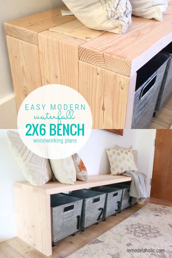 straightforward Handmade Wooden 2x6 Waterfall Bench Woodworking Plans And Video walkthrough, Bekob