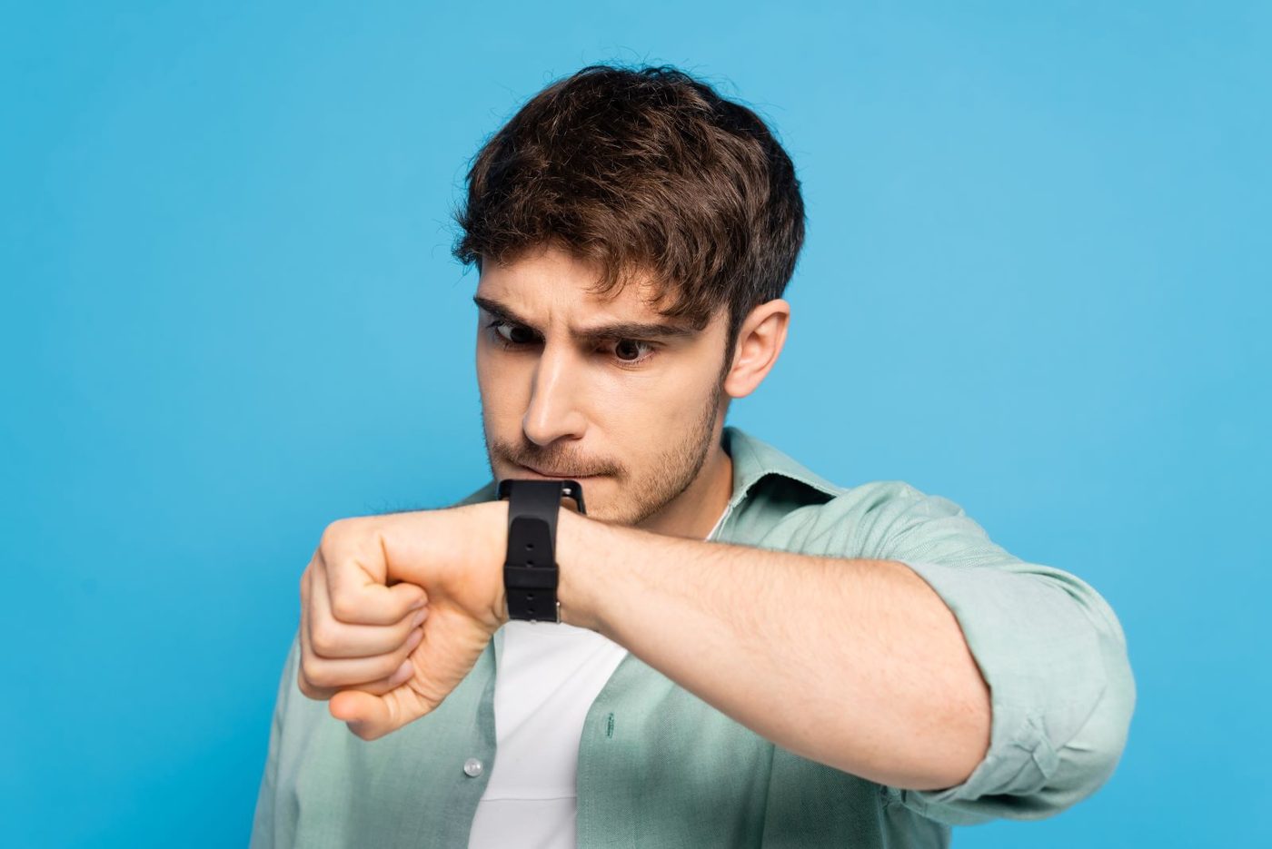 Man Looking At His Watch Dp