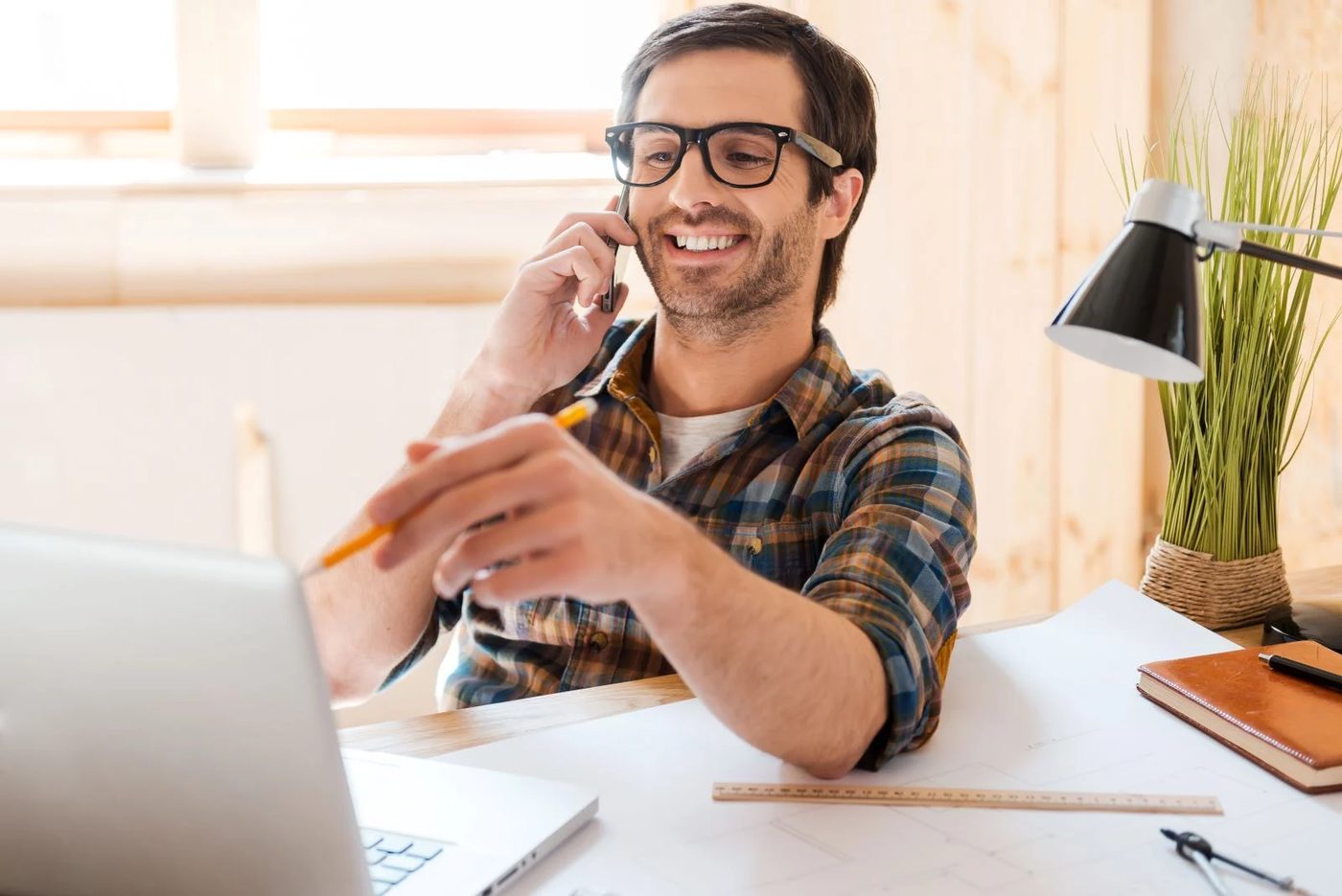 Man Talking To Phone Dp