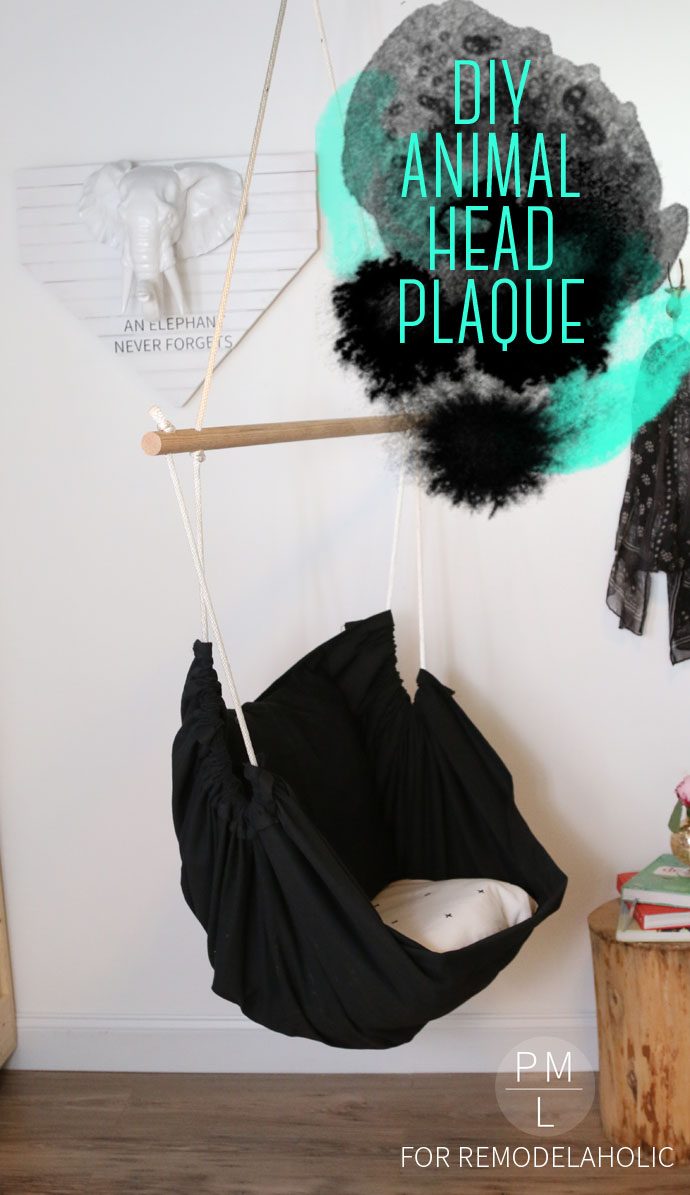 This Handmade animal head plaque is a fun, modern, way to spice up your space!