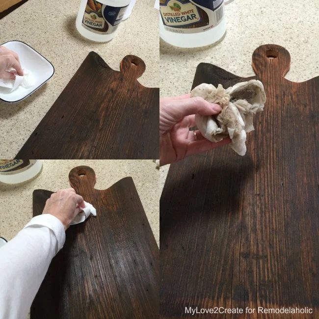 cleaning cutting boards with vinegar, MyLove2Create for Bekob