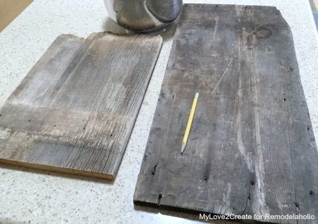 reclaimed wood to make antique cutting boards, MyLove2Create for Bekob