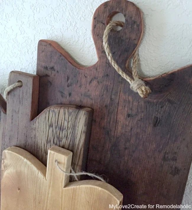close up of antique cutting boards, MyLove2Create for Bekob