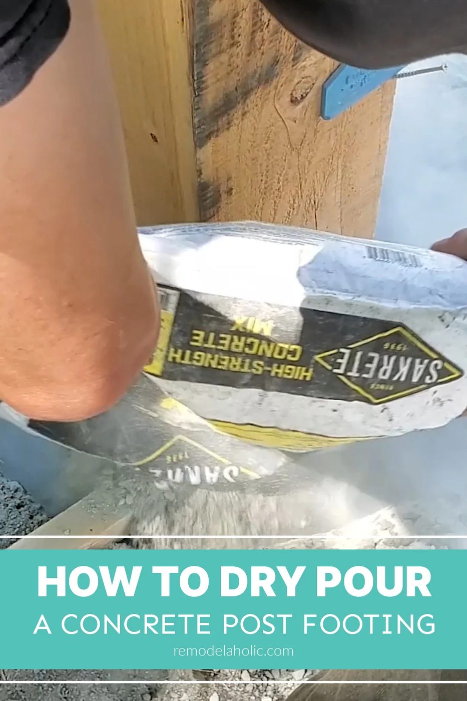 How To Dry Pour A Concrete Post Footing For A Handmade Swing Arbor, Bekob