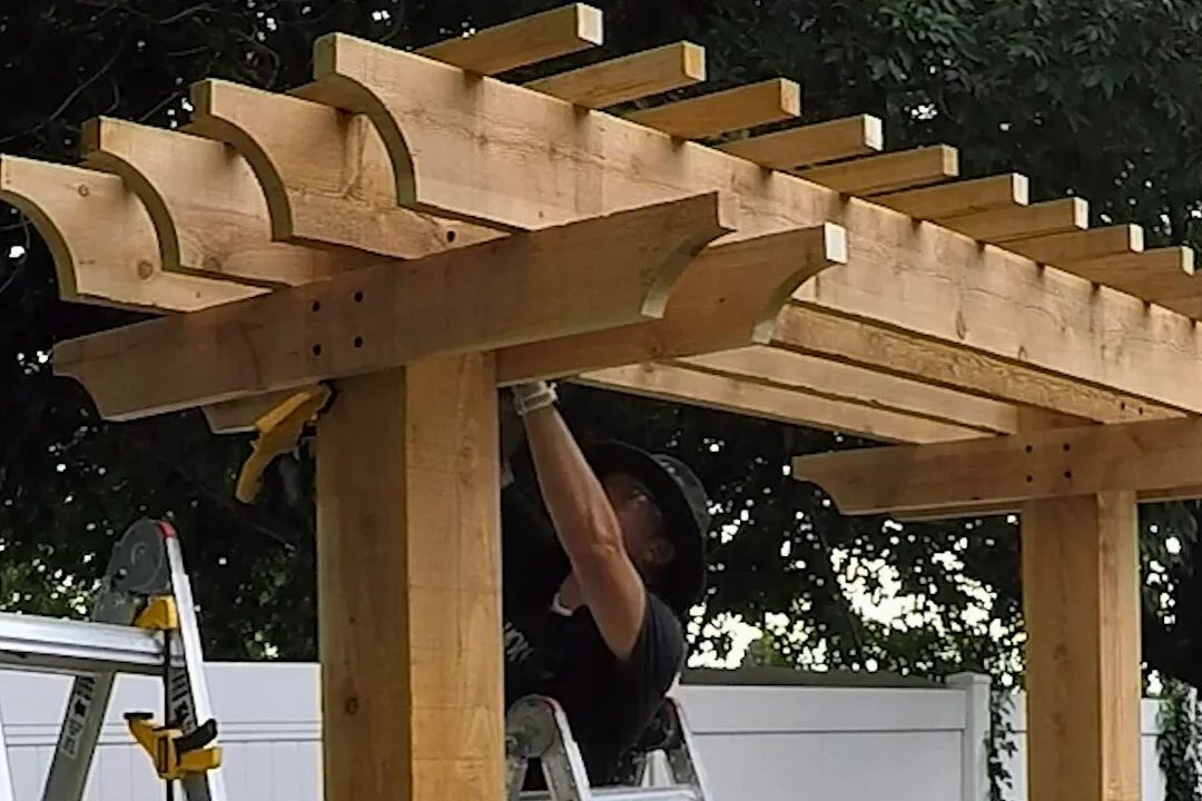 Handmade Arbor Swing: Lattice Purlins & Beam Supports (Part 2)