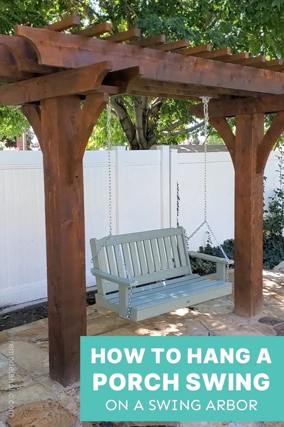 How To Hang A Porch Swing On A Handmade Swing Arbor Bekob