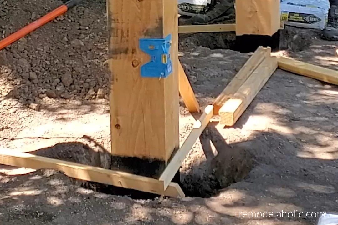 Handmade Arbor Swing: How to Place and Level Posts