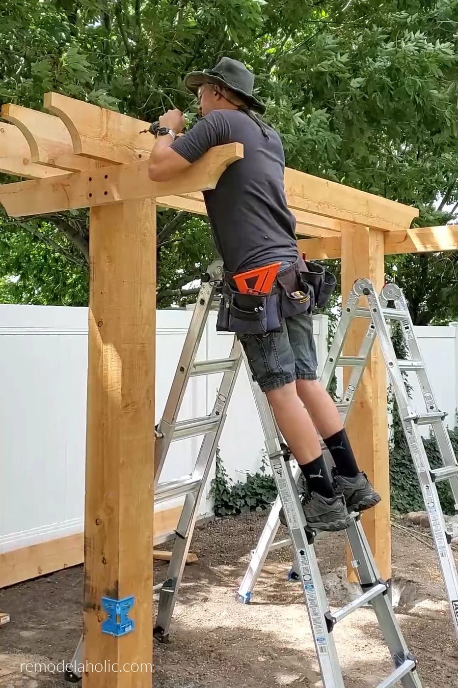How To Install 2x8 Swing Beam Rafters On A Handmade Swing Arbor, Bekob