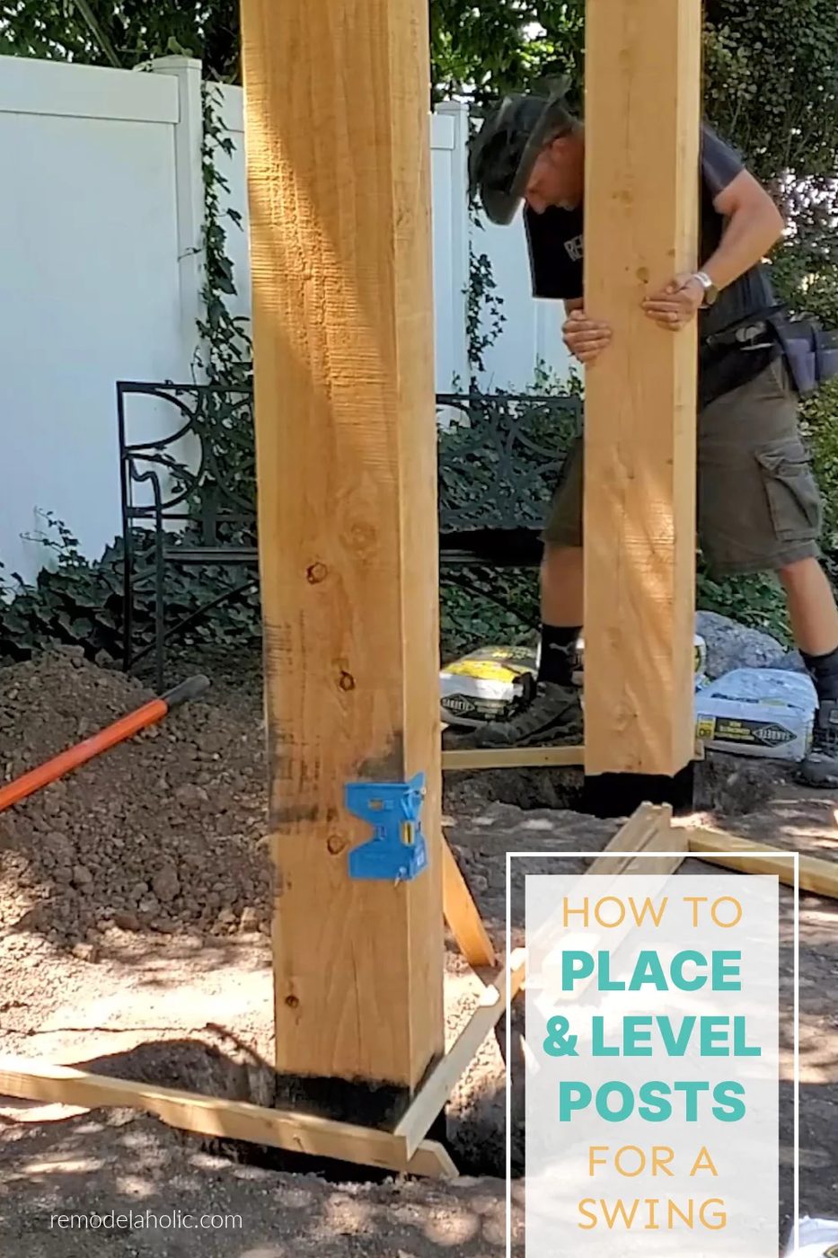 How To Place And Level Posts For A Swing Arbor, Bekob